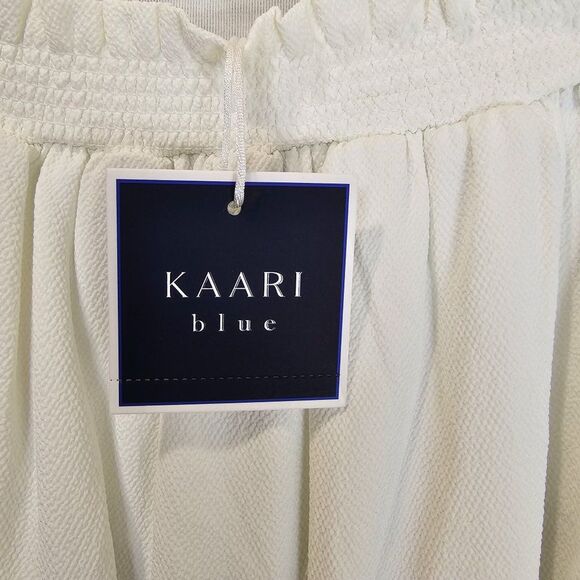 NWT KAARI Blue Embroidered Off Shoulder Dress Size Small - Picture 6 of 7